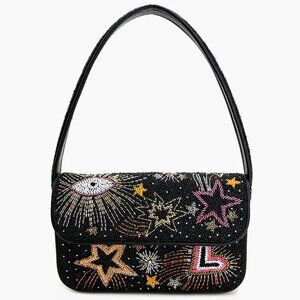 AMERICA & BEYOND Celestial Spark Beaded Shoulder / Clutch Bag NWT